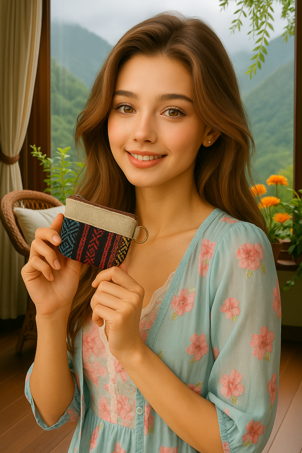 伊達銅圈零錢包 (赤漠)